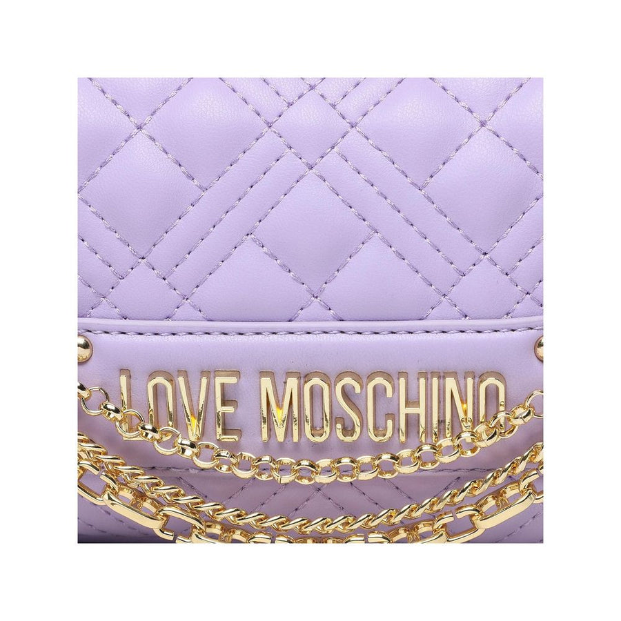 Love Moschino Chic Purple Faux Leather Shoulder Bag