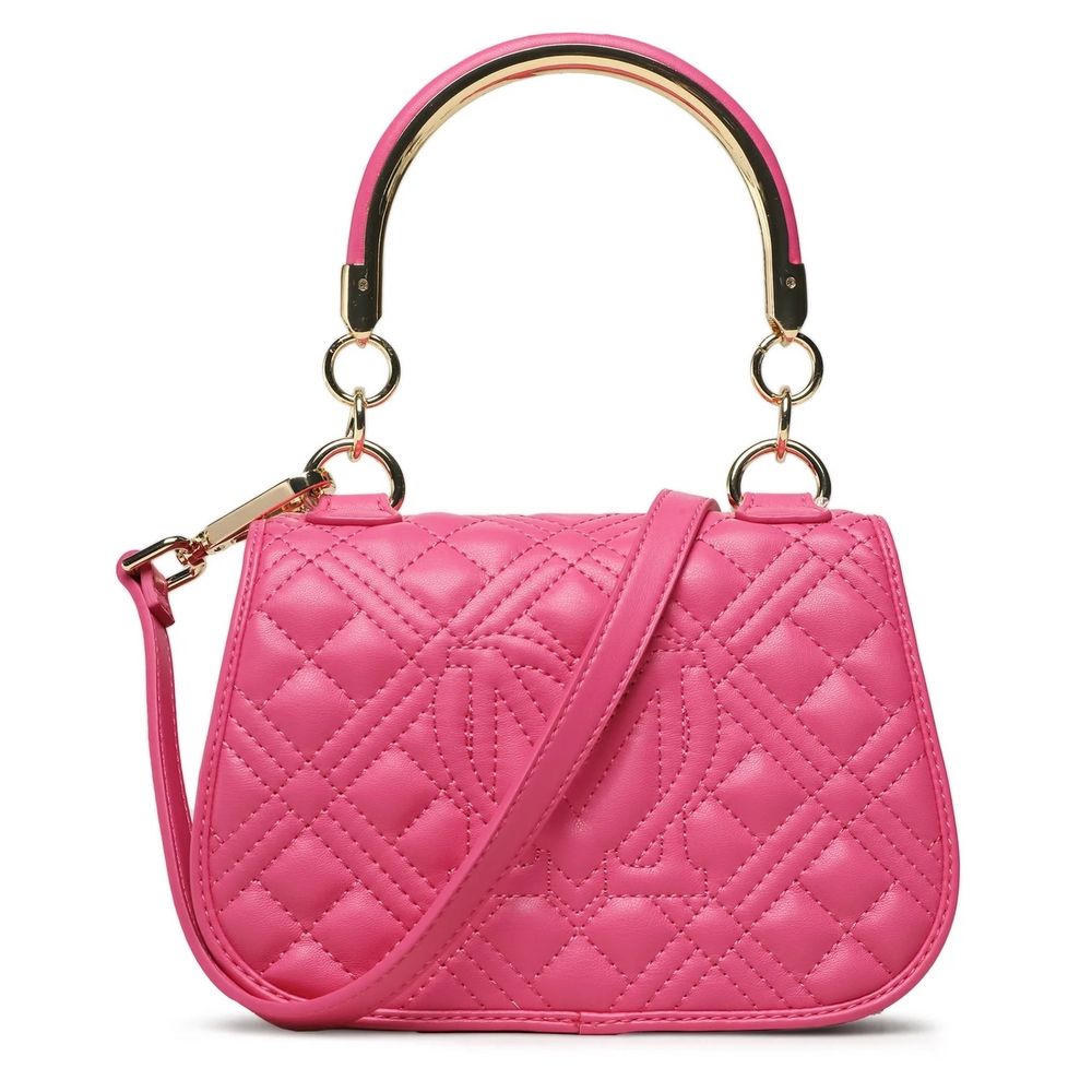 Love Moschino Fuchsia Quilted Crossbody Luxury Handbag