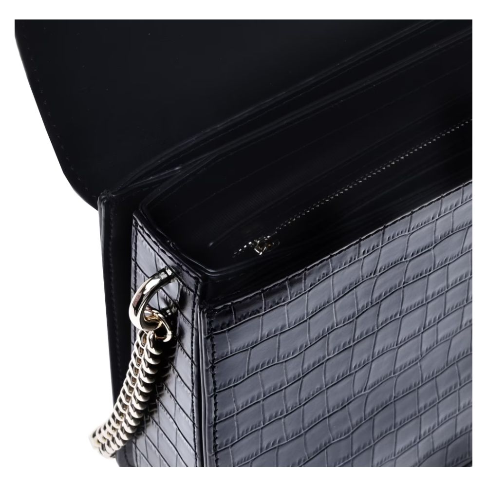 Baldinini Trend Elegant Python-Print Calfskin Shoulder Bag