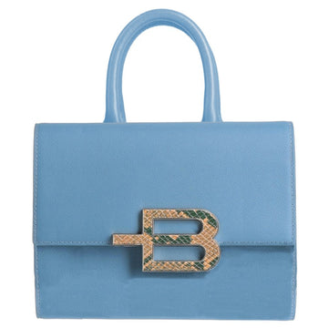 Baldinini Trend Elegant Light Blue Calfskin Handbag