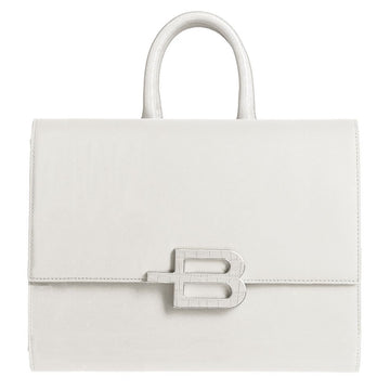 Baldinini Trend Elegant White Calfskin Handbag with Chain Strap