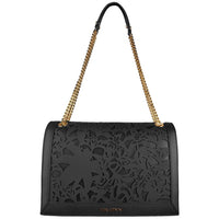 Baldinini Trend Elegant Floral Calfskin Shoulder Bag