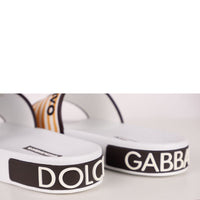Dolce & Gabbana Elegance Meets Comfort: Chic White Slippers