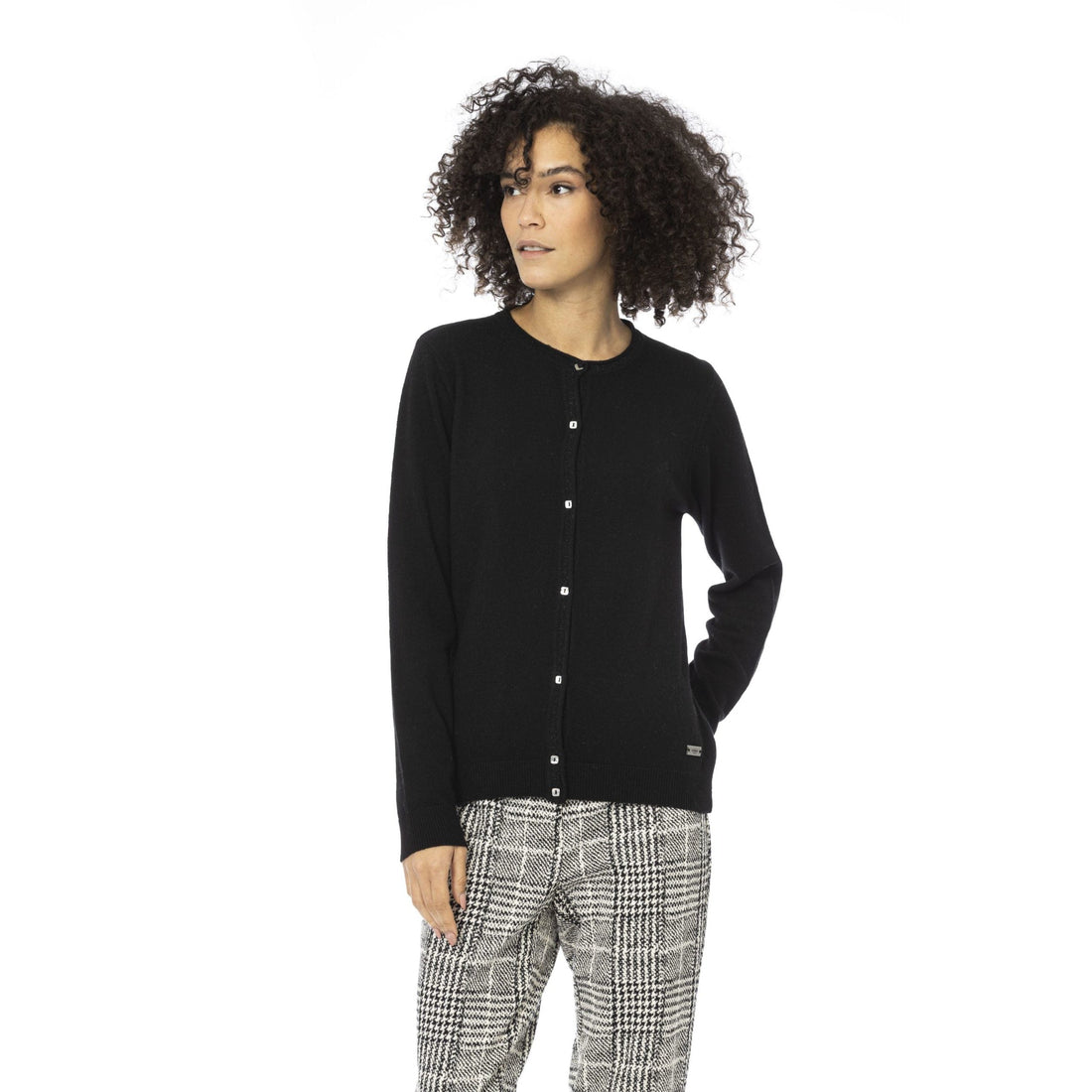 Baldinini Trend Elegant Long Sleeve Monogram Sweater