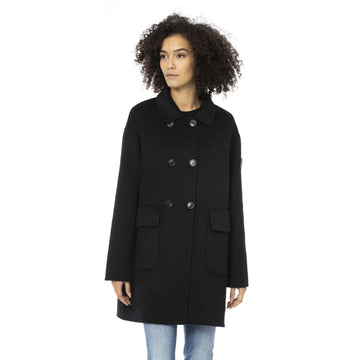 Baldinini Trend Elegant Long Wool-Blend Coat