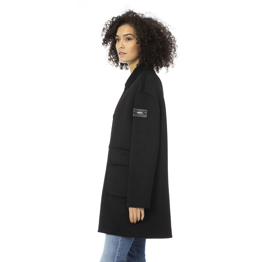 Baldinini Trend Black Wool Jackets & Coat