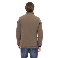 Baldinini Trend Elegant Brown Zip-Front Monogram Jacket