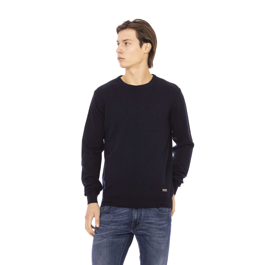 Baldinini Trend Blue Wool Sweater