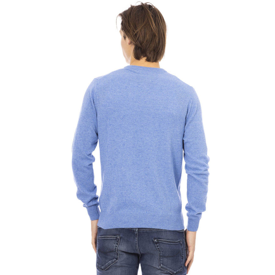 Baldinini Trend Light Blue Wool Sweater