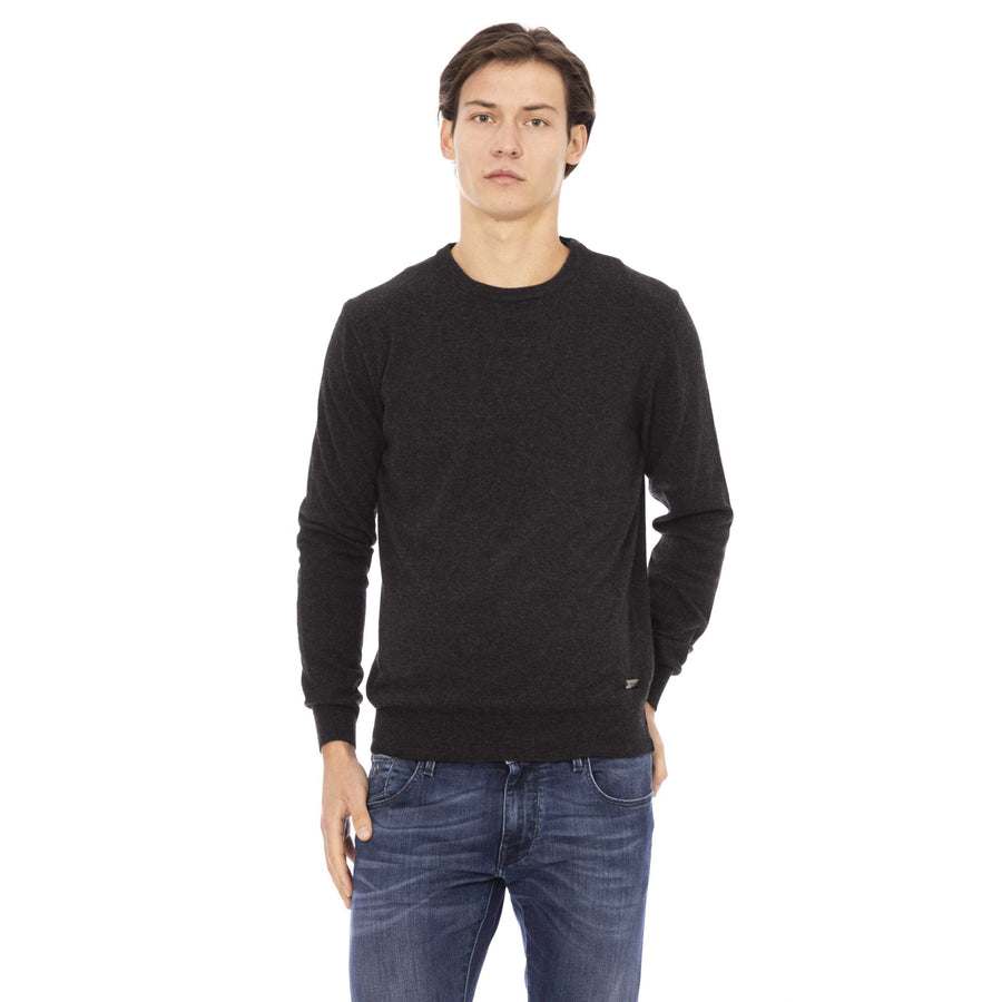Baldinini Trend Black Wool Sweater
