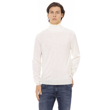 Baldinini Trend Elegant Turtleneck Monogram Sweater