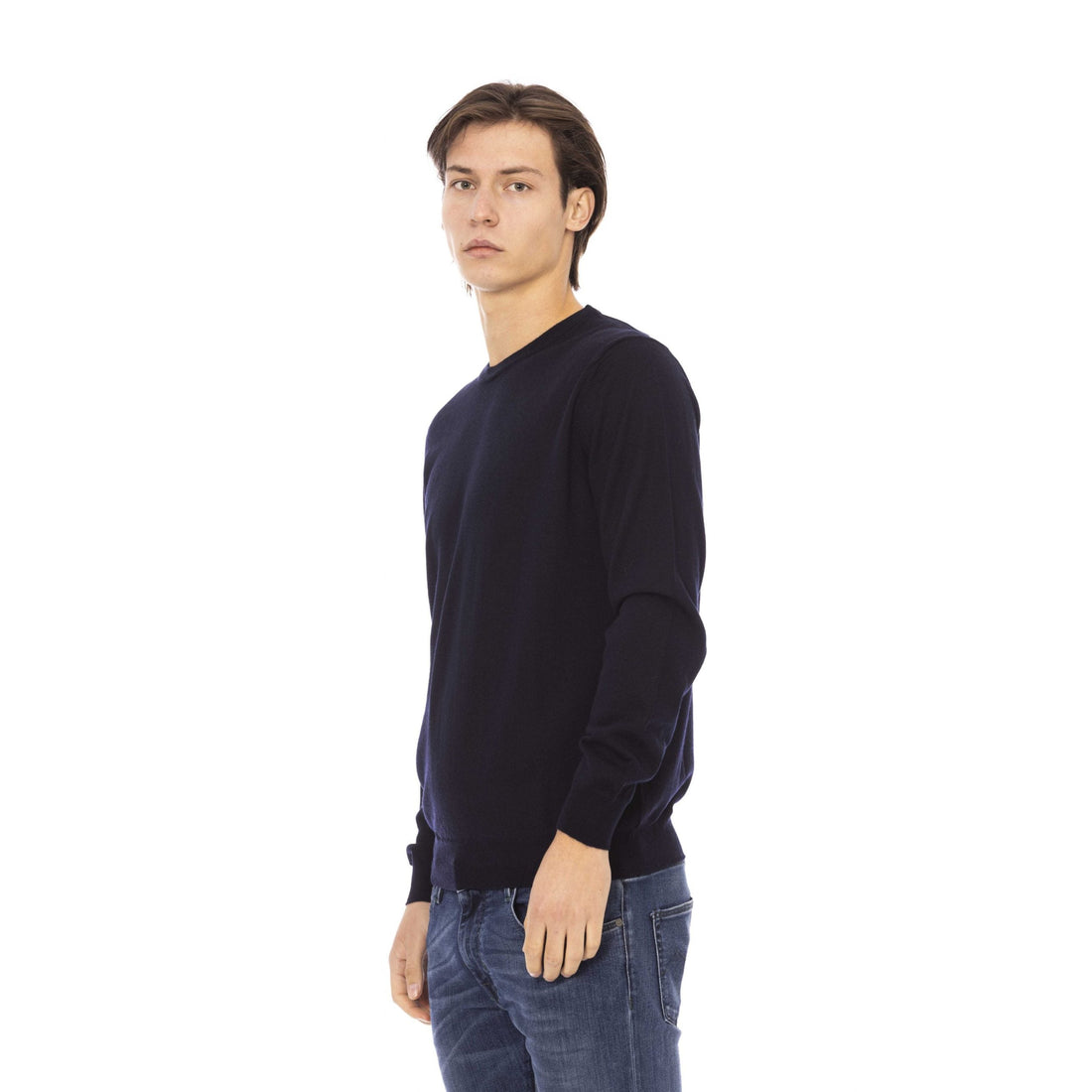 Baldinini Trend Blue Fabric Sweater