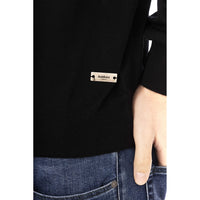 Baldinini Trend Sleek Black Monogrammed Crewneck Sweater