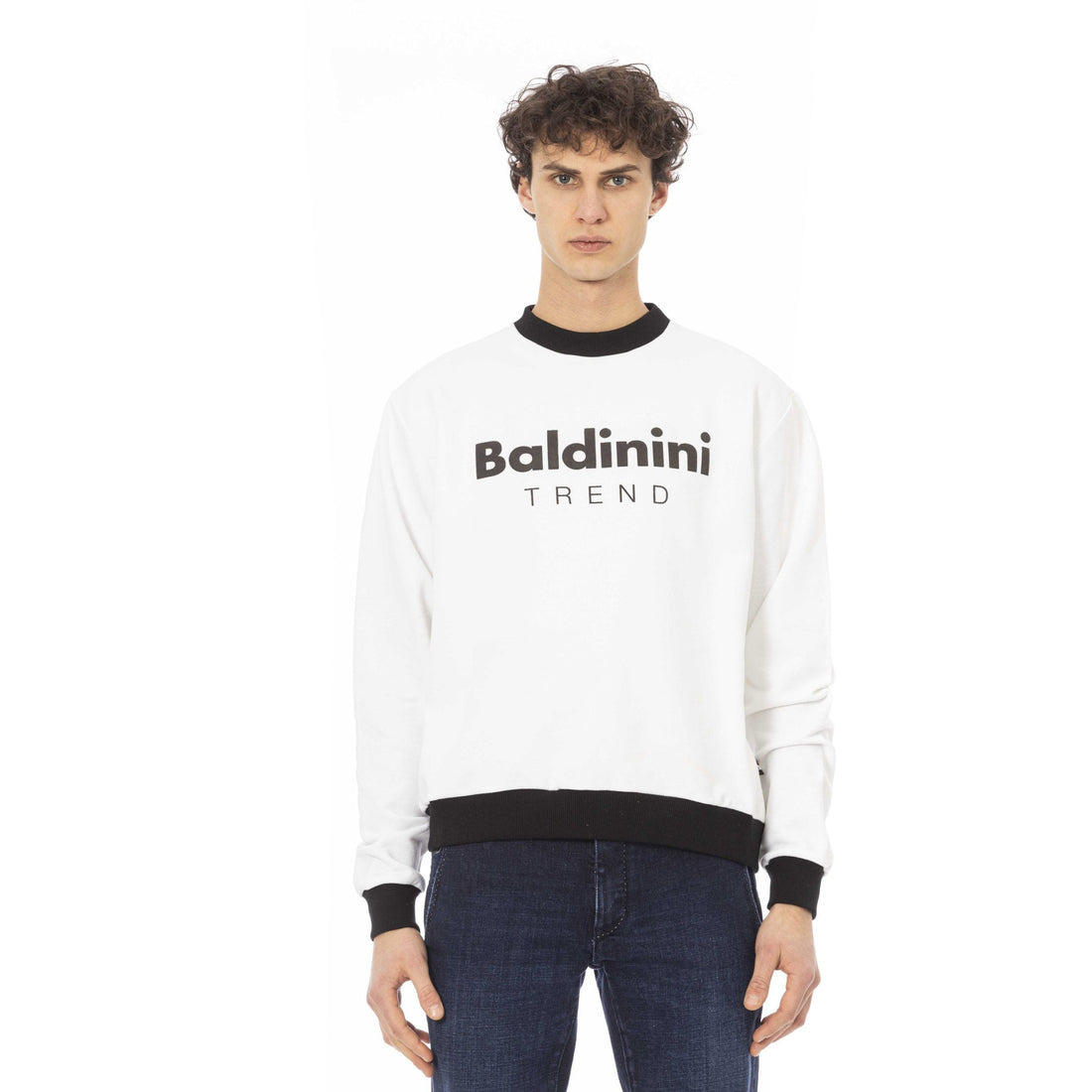 Baldinini Trend White Cotton Sweater