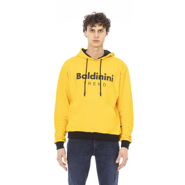 Baldinini Trend Sunshine Yellow Cotton Hoodie with Front Logo