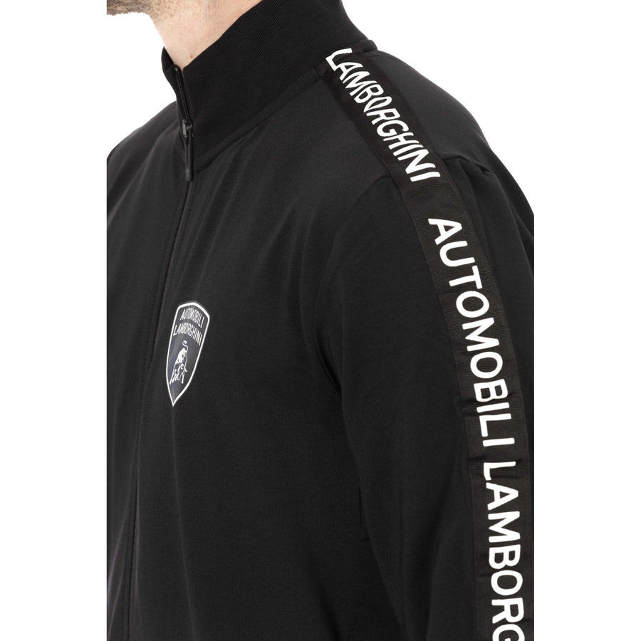 Automobili Lamborghini Sleek Zippered Sweatshirt with Shield Logo