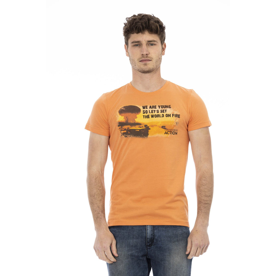 Trussardi Action Orange Cotton T-Shirt