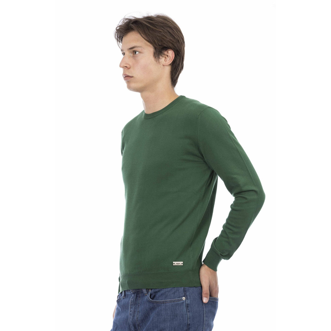Baldinini Trend Green Cotton Sweater