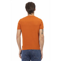 Baldinini Trend Chic Orange Short Sleeve Cotton Sweater