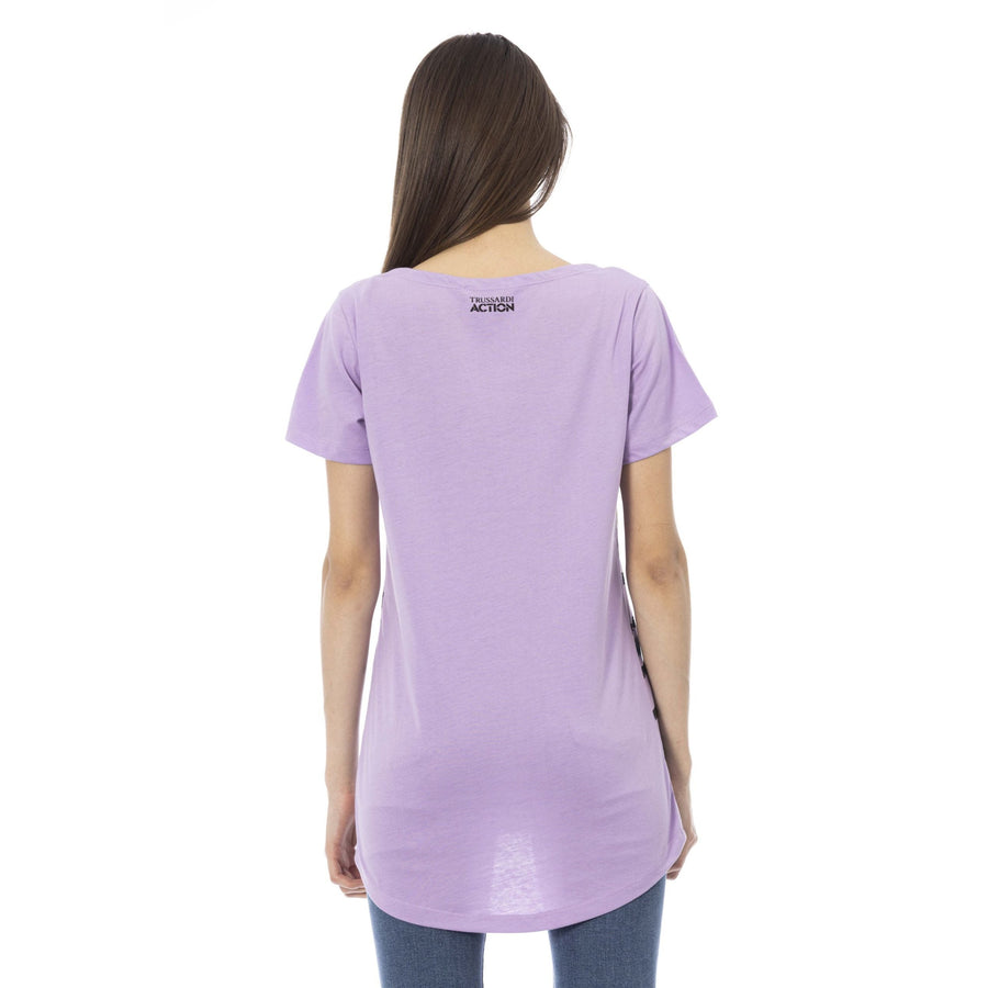 Trussardi Action Purple Cotton Tops & T-Shirt