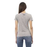 Trussardi Action Chic Gray Short Sleeve Round Neck T-Shirt