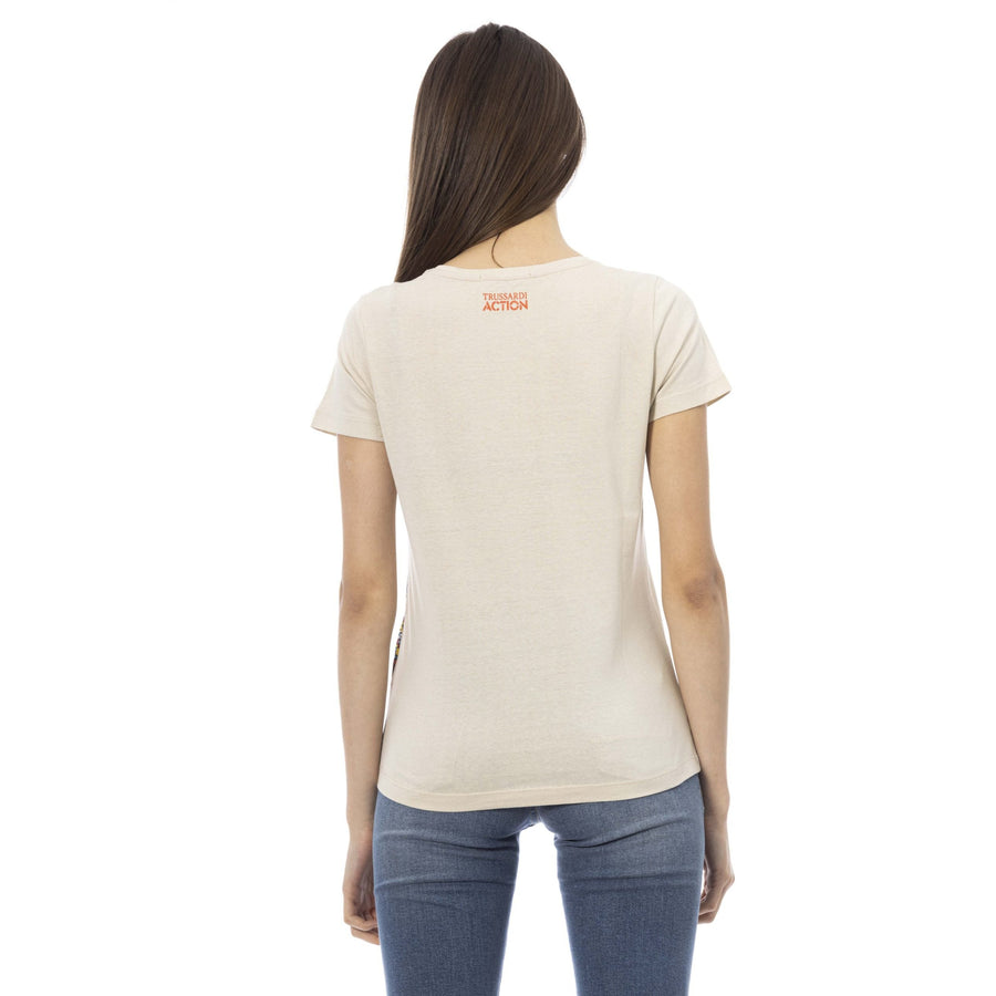 Trussardi Action Beige Cotton Tops & T-Shirt