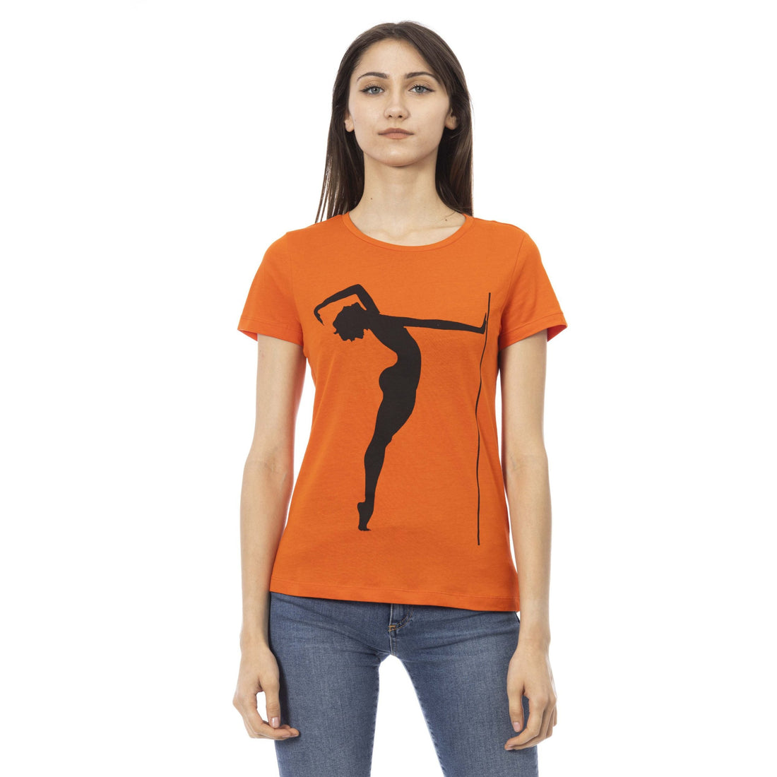 Trussardi Action Orange Cotton Tops & T-Shirt