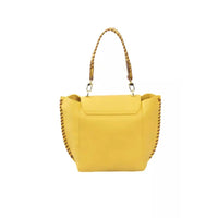 Baldinini Trend Elegant Yellow Shoulder Flap Bag with Golden Details