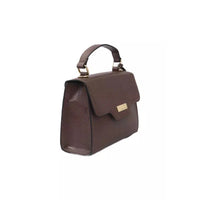 Baldinini Trend Elegant Brown Shoulder Flap Bag with Golden Accents