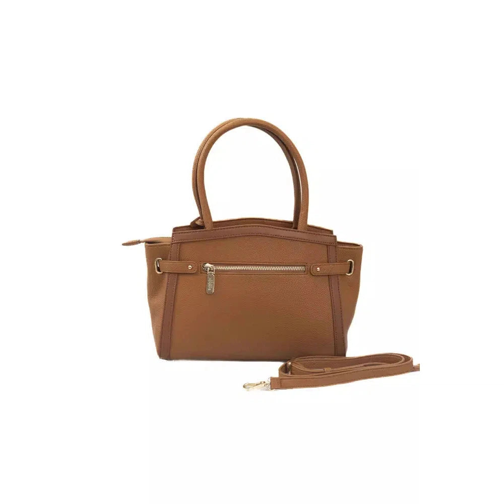 Baldinini Trend Chic Brown Crossbody Bag with Golden Accents