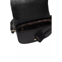 Baldinini Trend Elegant Black Shoulder Flap Bag with Golden Accents