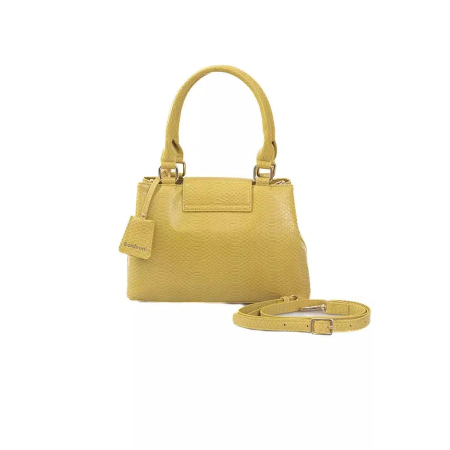 Baldinini Trend Elegant Yellow Double-Compartment Shoulder Bag