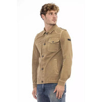 Distretto12 Elegant Brown Jacket with Backpack Feature