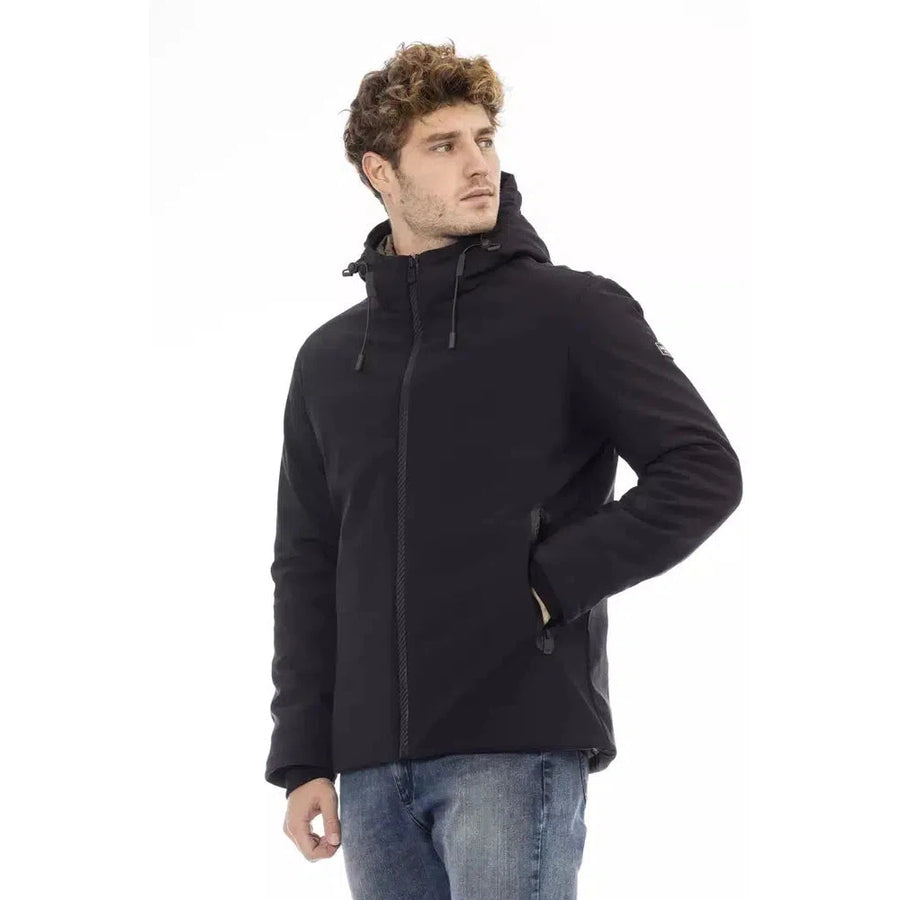 Baldinini Trend Sleek Monogram Jacket with Threaded Pockets