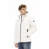 Baldinini Trend Elegant White Monogram Threaded Jacket