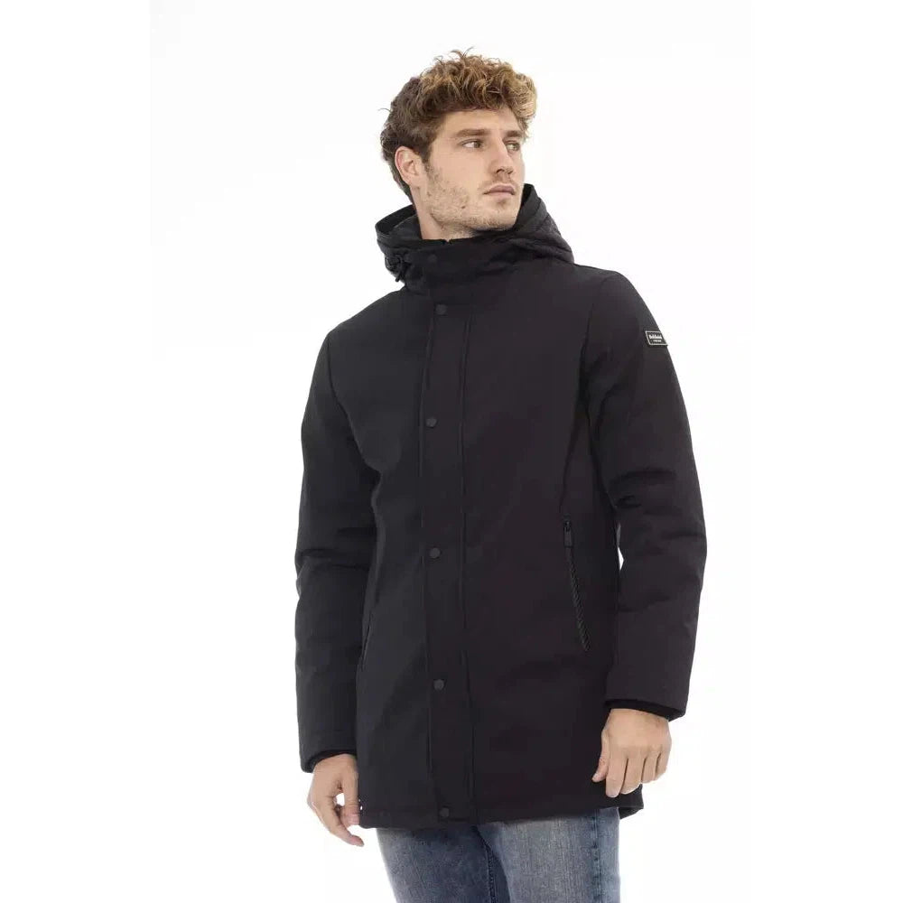 Baldinini Trend Elegant Monogrammed Long Jacket