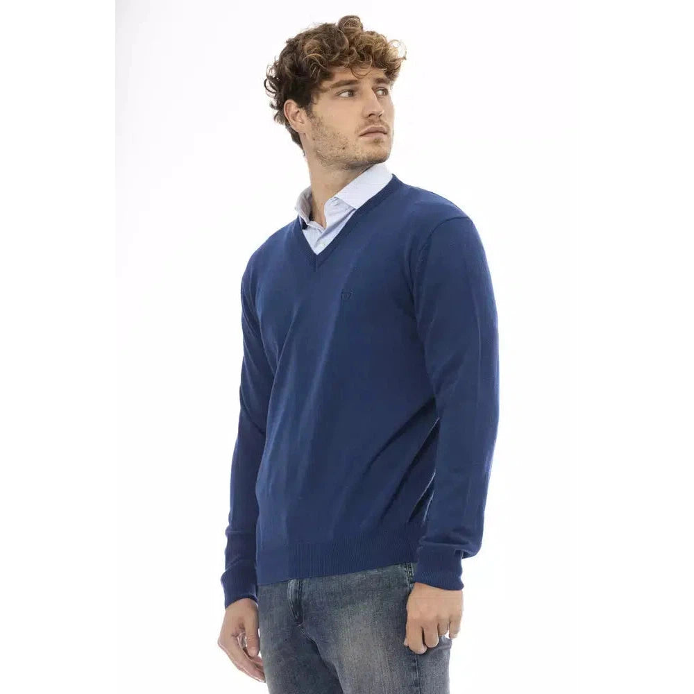 Sergio Tacchini Blue Wool Sweater