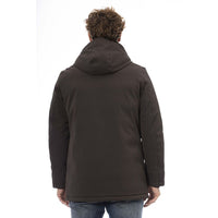 Baldinini Trend Elegant Hooded Zip Jacket in Brown