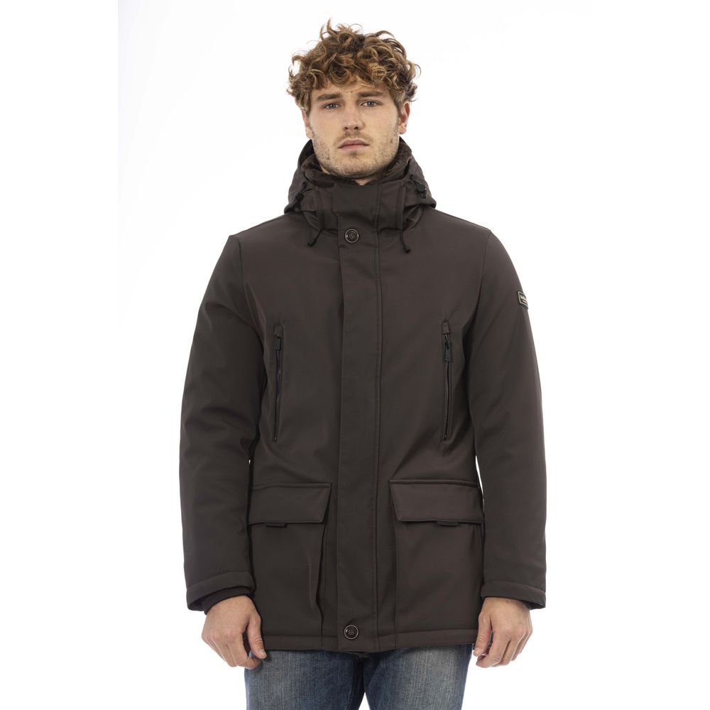 Baldinini Trend Baldinini Trend Hooded Zip Jacket - Brown Elegance