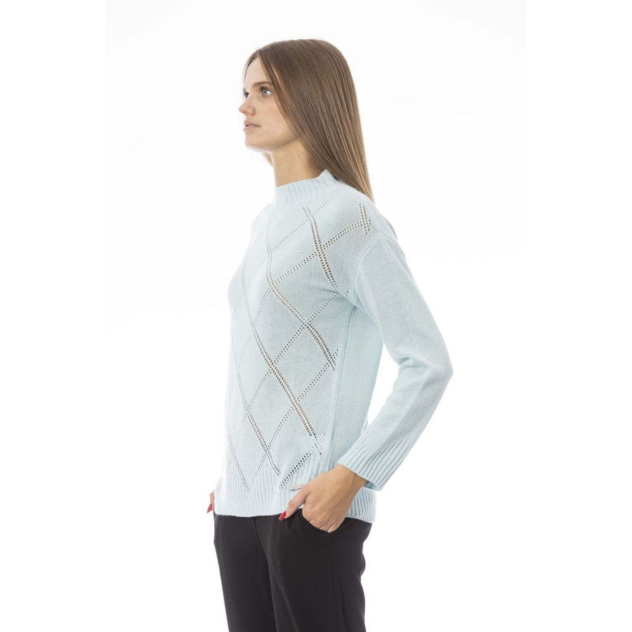 Baldinini Trend Light Blue Wool Sweater