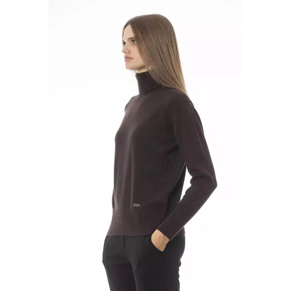 Baldinini Trend Elegant Wool-Cashmere Turtleneck Sweater