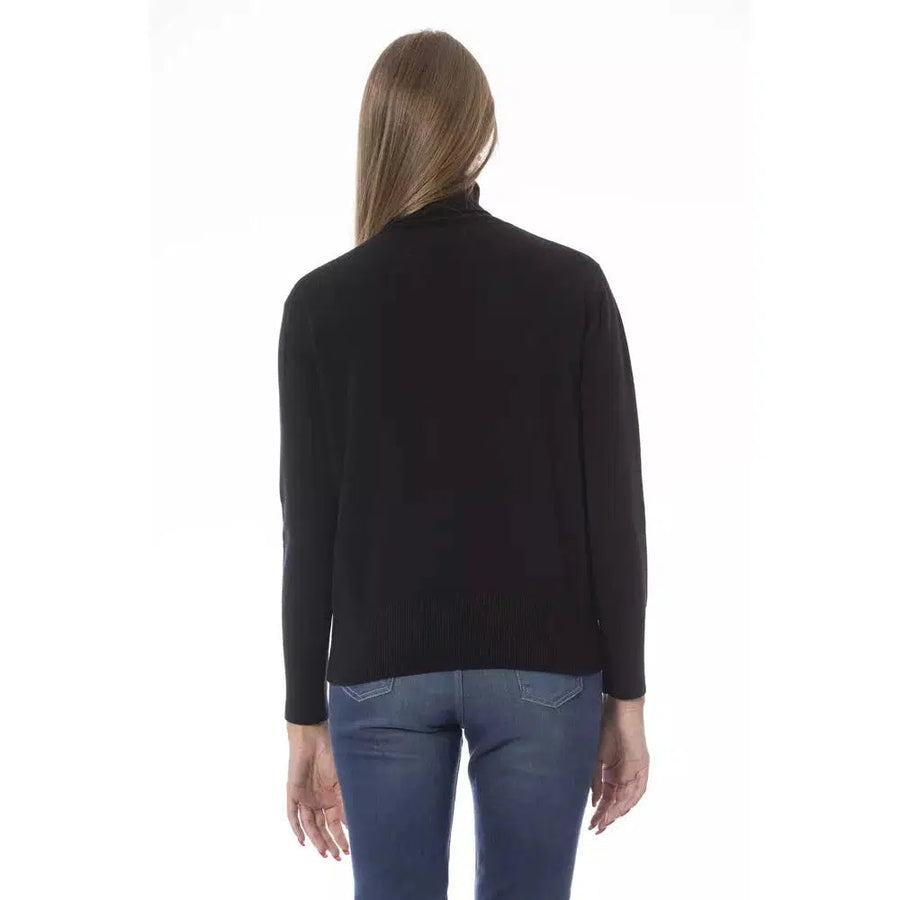Baldinini Trend Elegant Turtleneck Sweater in Luxe Wool-Cashmere Blend