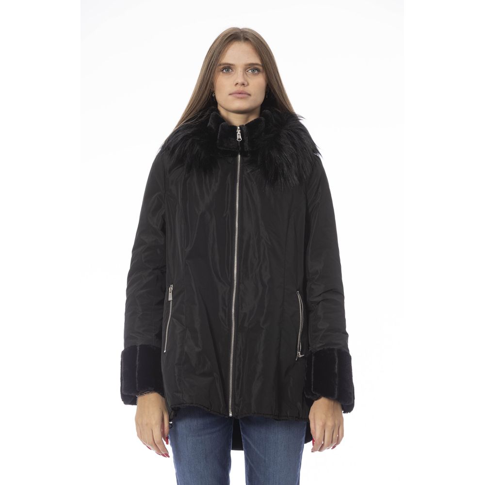 Baldinini Trend Reversible Hooded Jacket in Black