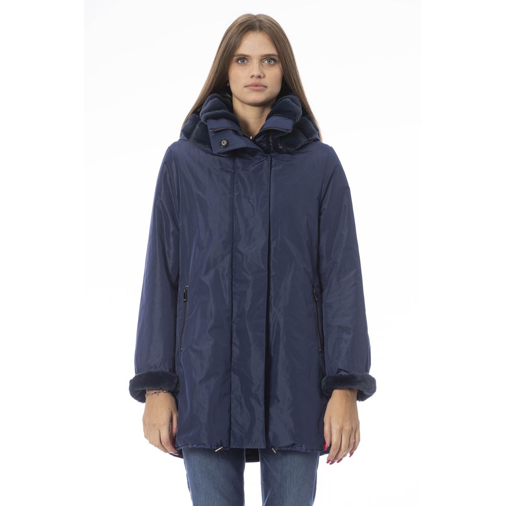 Baldinini Trend Light Blue Polyester Jackets & Coat
