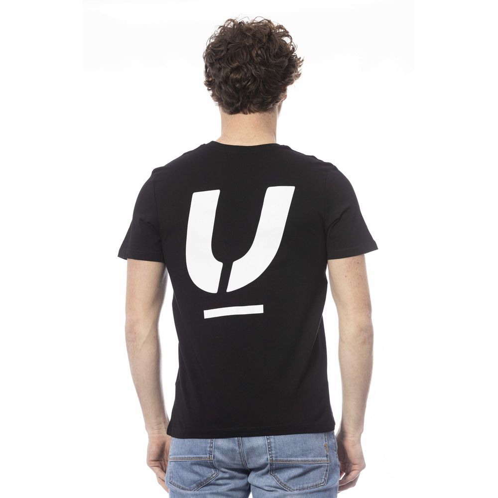 Ungaro Sport Sleek Black Cotton Crew Neck T-Shirt