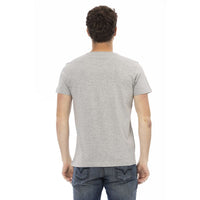 Trussardi Action Elevate Casual Chic with Sleek Gray Tee
