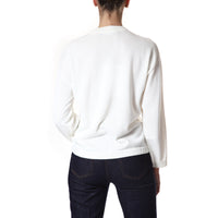 Love Moschino White Acrylic Sweater
