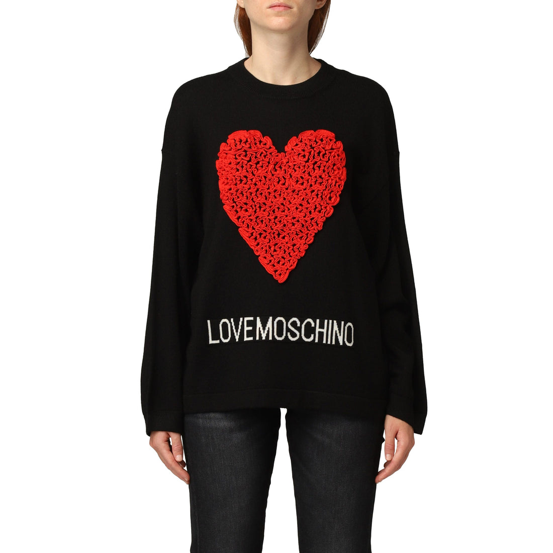 Love Moschino Black Acrylic Sweater