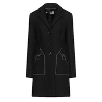 Love Moschino Black Wool Vergine Jackets & Coat