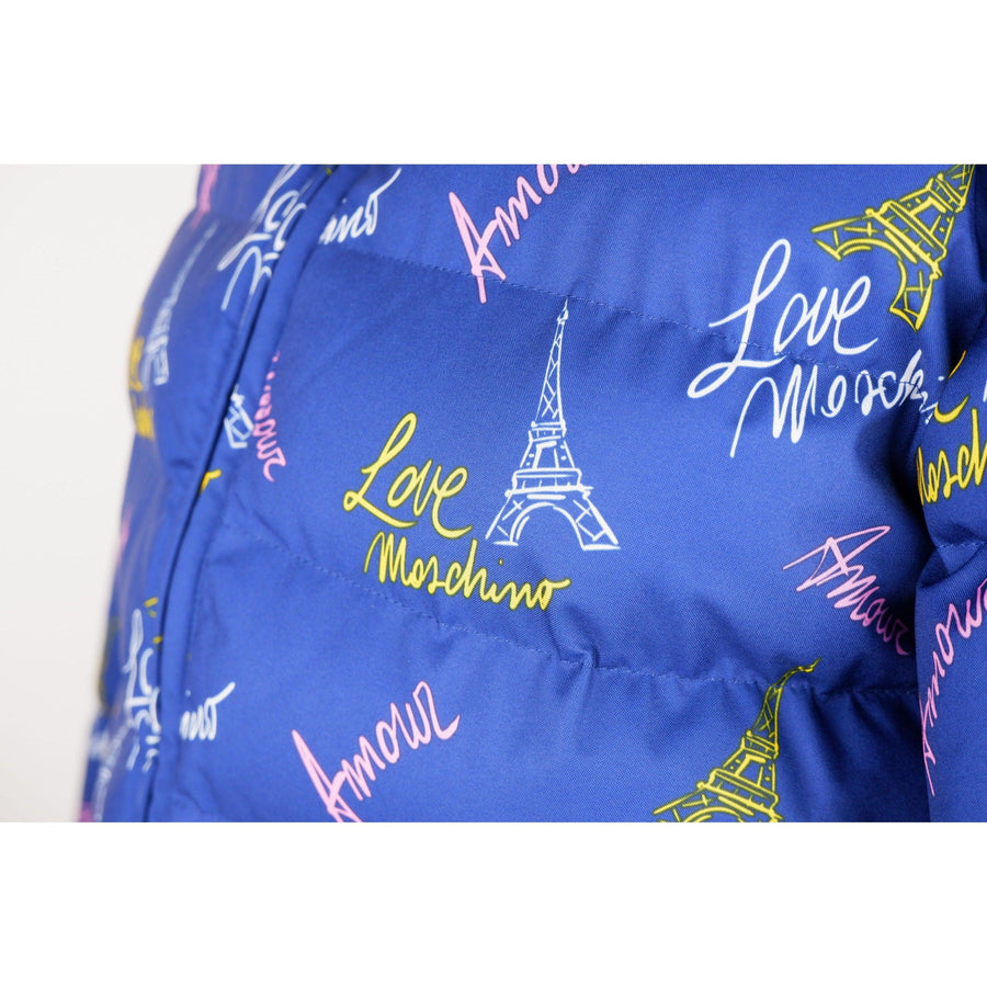 Love Moschino Blue Polyester Jackets & Coat